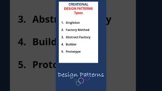 creational design patterns types  design patterns [upl. by Clayborn]