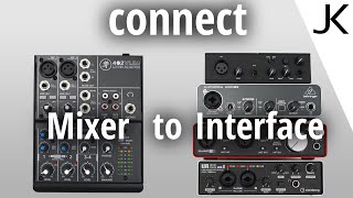 Setup Guide  how to connect a Mixer to an Audio Interface for audio recording [upl. by Hamlen]