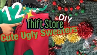 DIY UGLY Christmas Sweater  SHOP WITH ME  12 UGLY Sweater Ideas [upl. by Robby877]