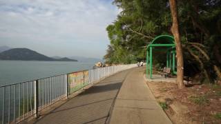 Hong Kong Cheung Chau Island biking along Cheung Kwai Rd [upl. by Grefe]