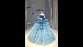 Beautiful and trending princess gowns 👑💞☺️ please support me 🥺 karna trending fashion shortvideos [upl. by Mccormac118]