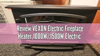 Review VEXON Electric Fireplace Heater1000W1500W Electric Infrared Quartz Fireplace 22” Freestand [upl. by Kristyn]