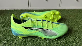 Puma Ultra 5 Match FG Boots Review  On Feet amp Unboxing ASMR 4K [upl. by Tenn413]