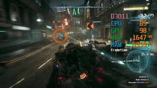 GeForce GT 1030  AMD Athlon X4 860K  Batman Arkham Knight FPS Test [upl. by Carlo]