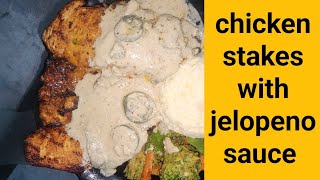 Jelopeno steaks recipe chicken stakes with jelopeno sauce recipe 😋 [upl. by Netti562]