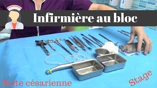 Infirmiere au bloc opératoire stage  césarienne boite dinstrumentsInstrumentiste [upl. by Corrina25]