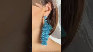 Tassel earrings How tomake silk thread Tasselearrings at home I shorts [upl. by Rfinnej730]