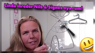 Vlogg 55  Linda inreder Nils amp Signes nya rum [upl. by Ahsaet639]