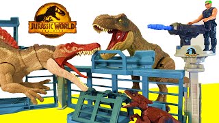 🦖 JURASSIC WORLD DOMINION Dinosaur Figure Opening 🦕 Playset  TREX  Spinosaurus [upl. by Anot554]