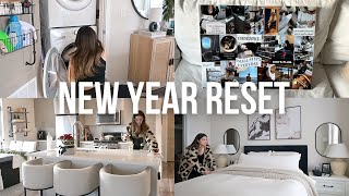 NEW YEAR RESET deep cleaning decluttering setting 2024 goals vision board [upl. by Ester]