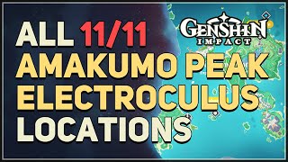 All 11 Amakumo Peak Electroculus Locations Genshin Impact [upl. by Isewk732]