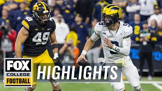 No 2 Michigan Wolverines vs No 16 Iowa Hawkeyes Highlights  Big Ten Championship [upl. by Geilich117]