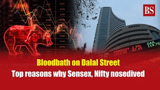 Stock market crash Top reasons why Sensex Nifty nosedived  Nifty 50  Bank nifty  BSE  NSE [upl. by Ingar]