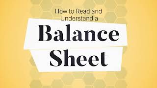 How to Read and Understand a Balance Sheet  Business Explained [upl. by Ahsienom]