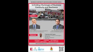 Business Continuity and Resilience Speaker Series [upl. by Erdnuaed]