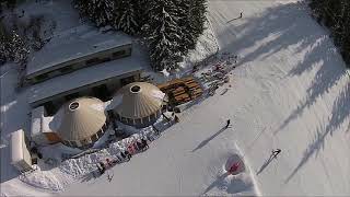 2 Yourtes bar daltitude en station de ski à Verbier en Suisse [upl. by Monafo]