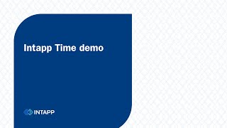 Intapp Time Demo [upl. by Mac]