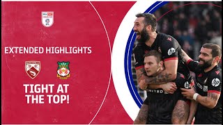 TIGHT AT THE TOP  Morecambe v Wrexham extended highlights [upl. by Notanhoj]