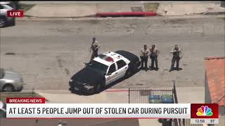 Watch Live Deputies chase driver in the South LA area [upl. by Yraccaz]