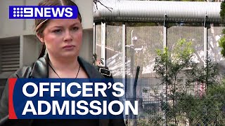 Excorrectives officers admits smuggling meth affair with inmate  9 News Australia [upl. by Anwahsad]