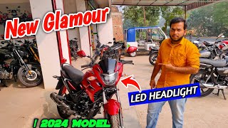 The All New Glamour 125 2024 Model LED Headlight Full Review  PriceMileage ampMore ❤️ [upl. by Aneram]