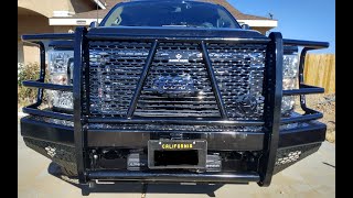 26 Ranch hand bumper install 2022 Ford F350 Dually Lariat Supercab Antimatter Blue Super duty [upl. by Dovev]