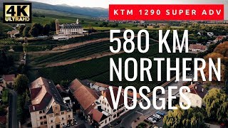 580 km Northern Vosges Vogesen Day Ride on a KTM 1290 Super Adventure 4K [upl. by Enitsirhc316]