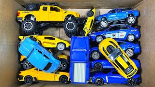 Box Full of Cars Kavasaki Ninja H2r Lamborghini Sian BMW X7 Nio Es8 Dodge Charger Police Car [upl. by Gratiana]