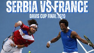 2010 DAVIS CUP FINAL  SERBIA VS FRANCE  MENS SINGLES TENNIS  TIPSAREVIC VS MONFILS [upl. by Dijam233]