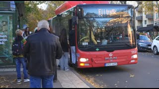 Sweden Stockholm bus 76 ride from Ljusterögatan to Kungsträdgården [upl. by Nylkoorb]