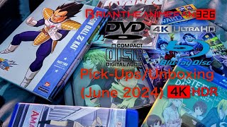 Anime DVDBluRayCD 4K BluRay PickUpsUnboxing June 2024 [upl. by Alahs130]