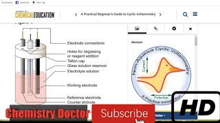 Complete Guide to Cyclic Voltammetry  Part 1  Beginners Tutorial [upl. by Nylirad]