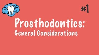 Prosthodontics  General Considerations  INBDE ADAT [upl. by Ahsienat]