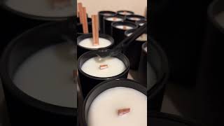 ASMR Wood Wick trimming shorts candle candlemaking woodwick [upl. by Brianne188]