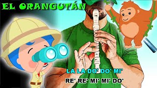 El Orangután  Plim Plim  Flauta Fácil  Tutorial  Cover  Karaoke [upl. by Tani]