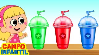 Aprende los colores con divertidos jugos coloridos  Vídeos para niños  Campo Infantil [upl. by Etnuahc]