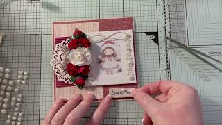 Handmade Christmas Card Tutorial Cute Festive Angel [upl. by Garrik]