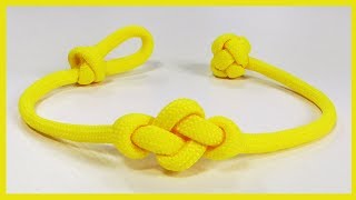 How To Make An Eternity Knot Friendship Paracord Bracelet Single Strand Loop And Knot [upl. by Toulon]