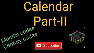 Calendar Months code Century codes [upl. by Lamoree]