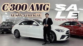 Mercedes C300 AMG 2023 Màu Trắng Giao Liền Tặng Ngay 50 Phí Trước Bạ  Hoan Channel [upl. by Adnarem]