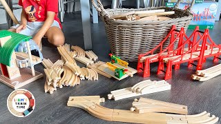 Unboxing and Playing with New Brio World Toys  Double Suspension Bridge  Streamline Train [upl. by Pantia]