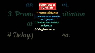 Functions of cytokinin plant hormone science biology botany plants planthormones [upl. by Eyak]