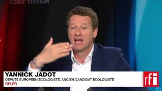 Yannick Jadot député européen écologiste soutien des candidats écologistes aux législatives [upl. by Sgninnej]