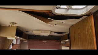 How to Fix a motorhome LeSharo RV repairs Ceiling Panel [upl. by Ellehcor873]