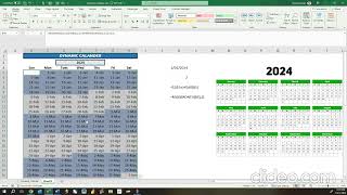 Dynamic Calendar in Excel [upl. by Iram]