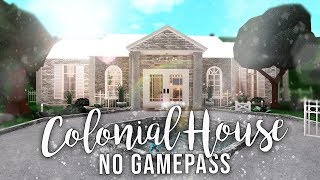 Roblox  Bloxburg No Gamepasses Colonial House  House Build [upl. by Kra469]