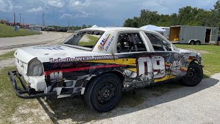 Joe Clites Memorial Crown Vic 50 Auburndale Speedway Jayla Youngs 81024 [upl. by Bonnell]