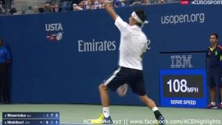 Stan Wawrinka vs Kei Nishikori  US Open SF 2016 Highlights HD [upl. by Jardena]