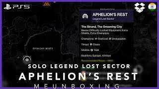 Solo Legend Lost Sector Aphelions Rest Destiny 2 [upl. by Oikim]