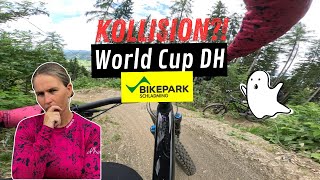 Kollision auf der World Cup DH im Bikepark Schladming [upl. by Ynaffad]